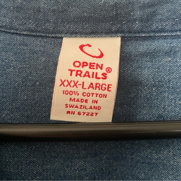 Open Trails jean button down collared shirt - Picture 3 of 4